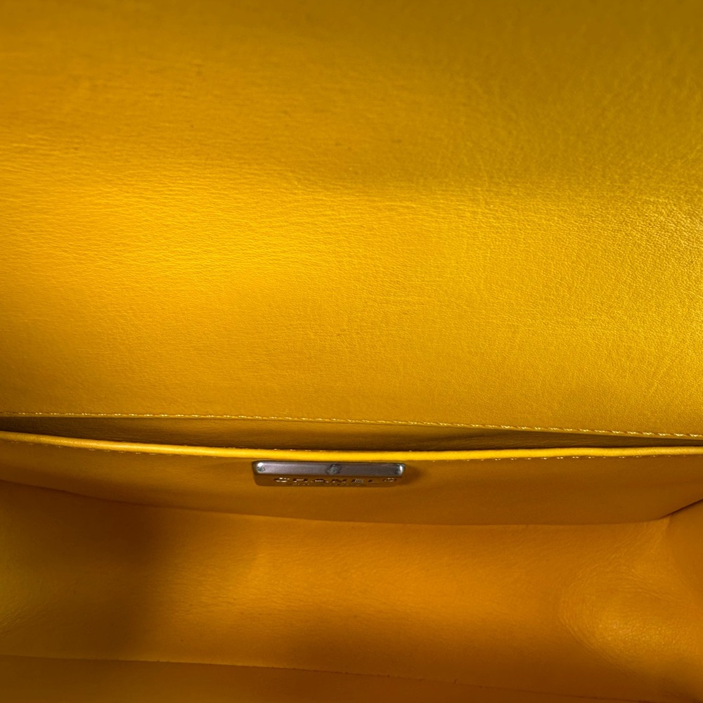 Chanel Yellow Python Crossbody Bag With Silver Ch… - image 7